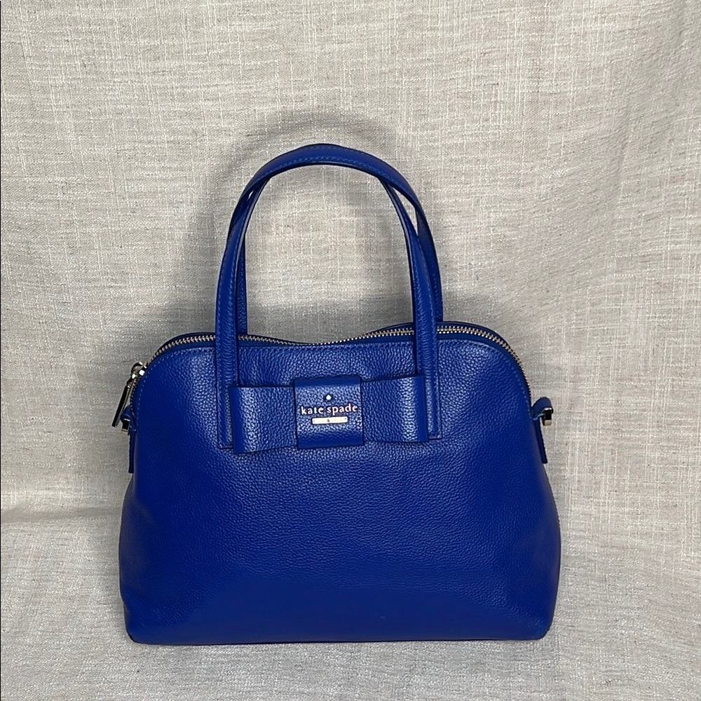 Kate Spade Maisie Royal Blue Leather Handbag.